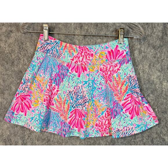 Lilly Pulitzer Luxletic Aila Skort UPF 50 Protection SPLASHDANCE Multicolor XXS - Picture 2 of 10